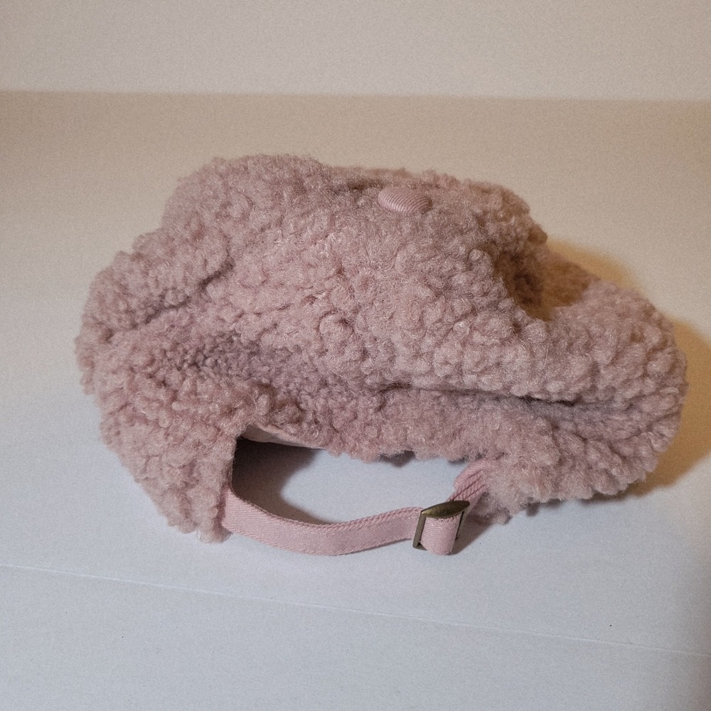 Home Free Stay Cozy Sherpa Baseball Cap Blush One Size - Picture 4 of 10